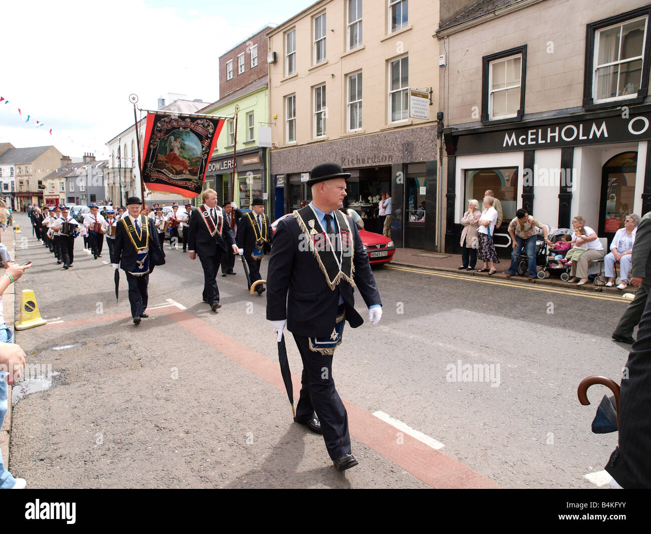 The Royal Black Institution '12th August' Parade in Enniskillen County Fermanagh Northern Ireland (Took place 9th August 2008) Stock Photo