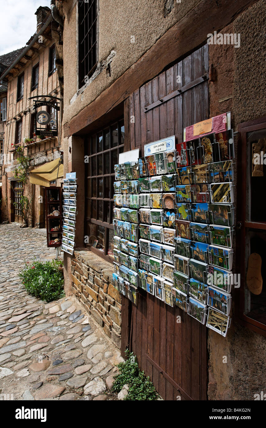 A french souviner shop in Conques, France Stock Photo