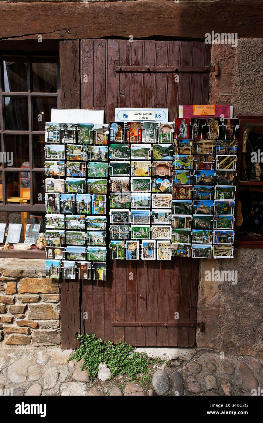 A french souviner shop in Conques, France Stock Photo
