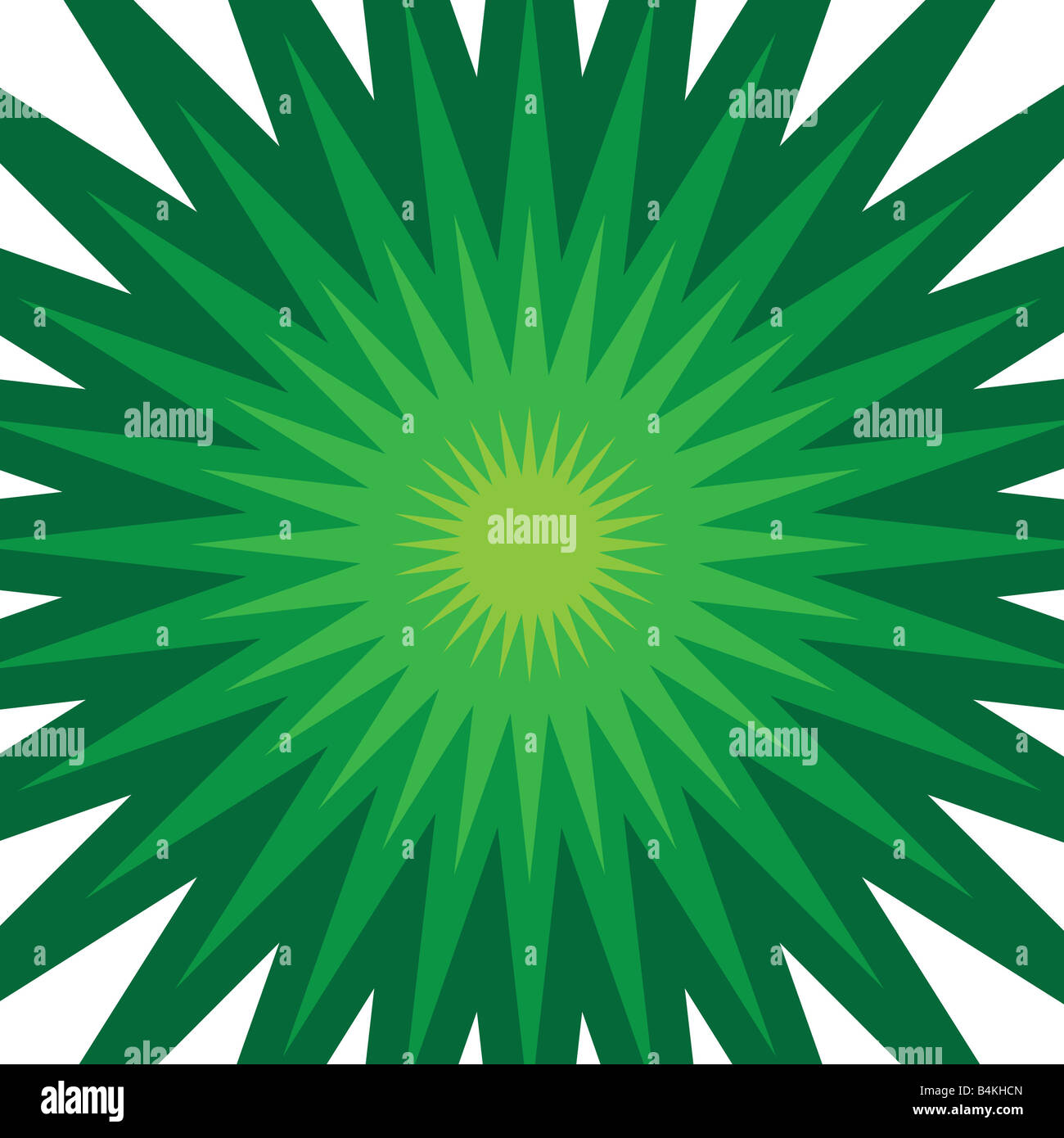 Green white spiral starburst background High Resolution Stock
