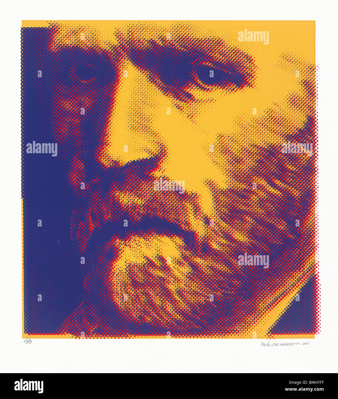 Vincent van Gogh, 18531890, famous Dutch painter, silkscreen made of a