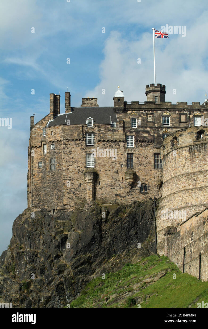 Edinburgh Castle from Johnston Terrace Stock Photo