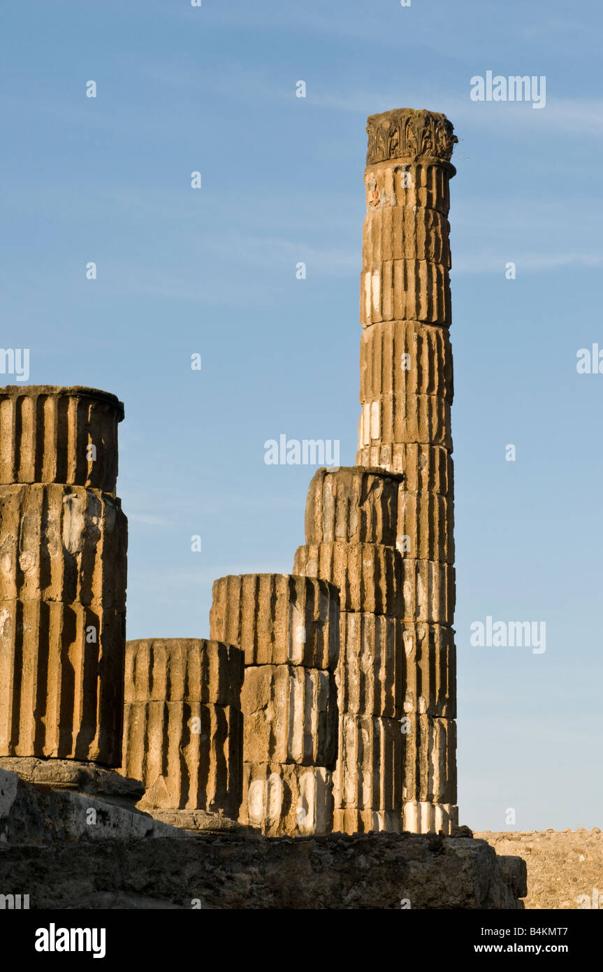 Columns in the forum in Pompeii Stock Photo Alamy