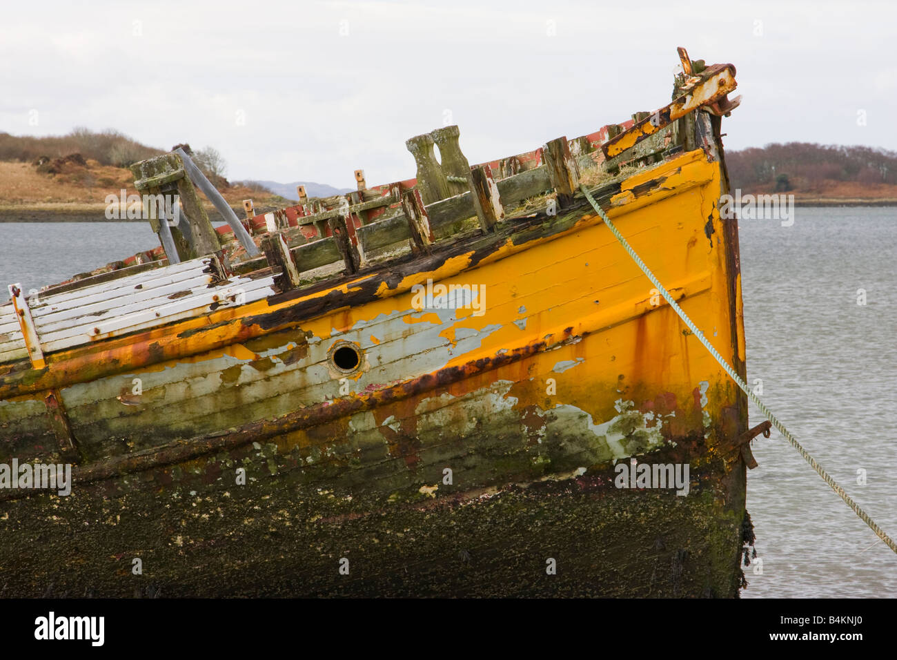 Derelict fishing boat Stock Photo