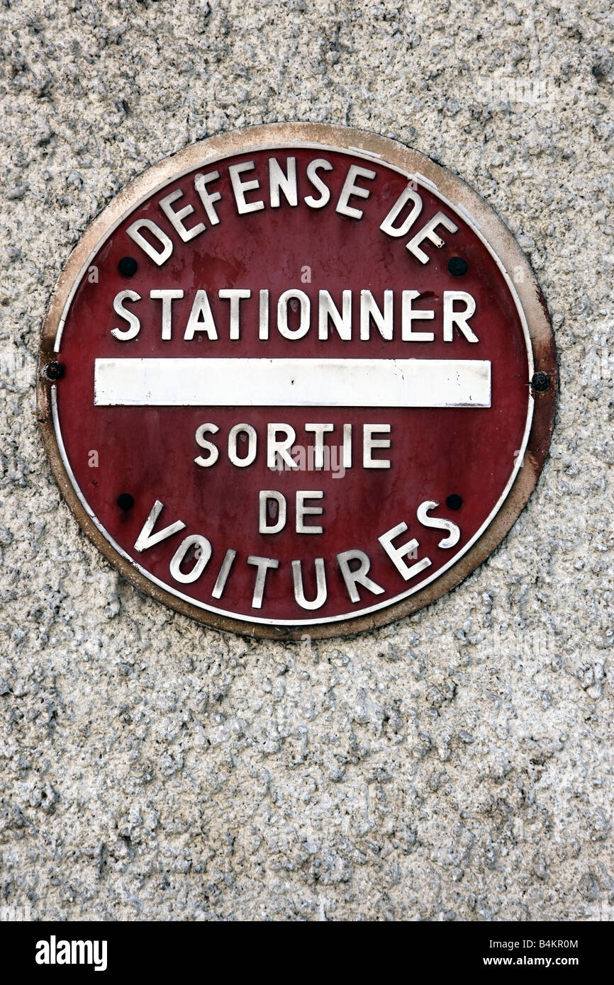 No parking sign in france hires stock photography and images Alamy
