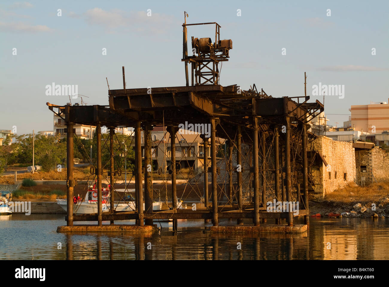 Redundant Conveyor Belt Bucket Ore Loading Gantry at Lavrion Harbour