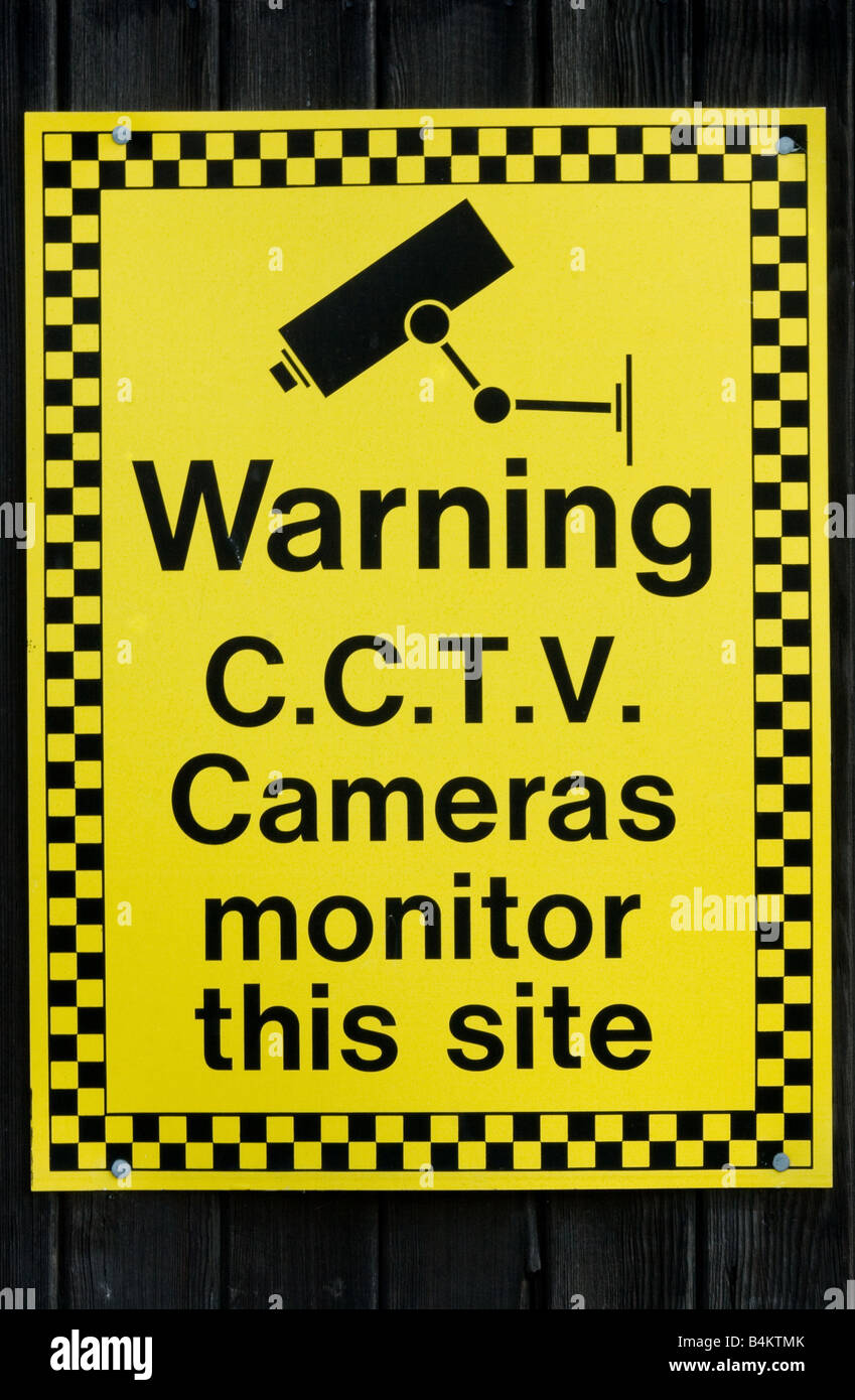 Cctv camera warning sign hires stock photography and images Alamy