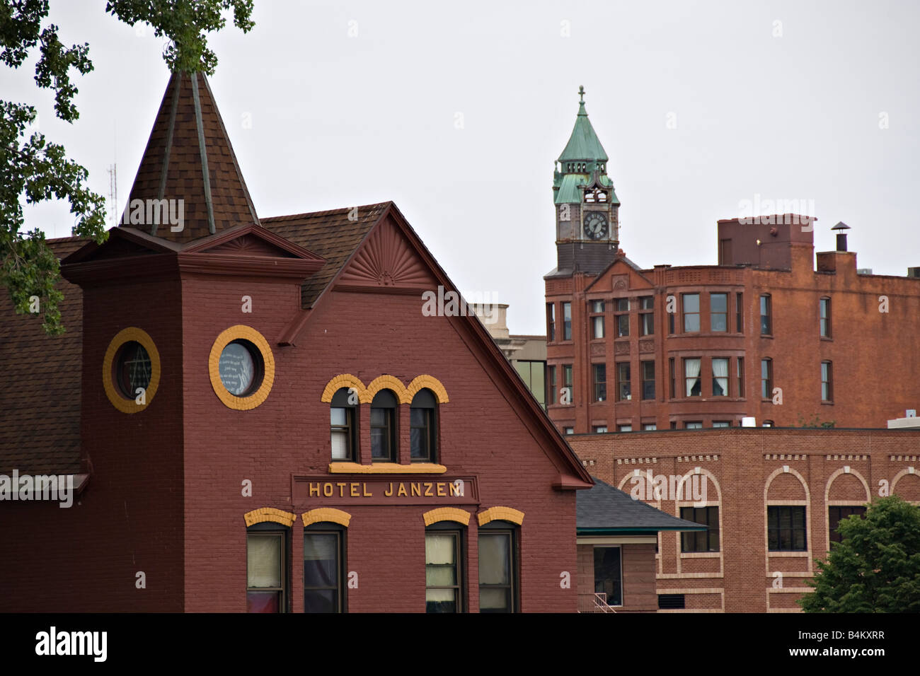 Buildings in downtown Marquette Michigan Stock Photo Alamy