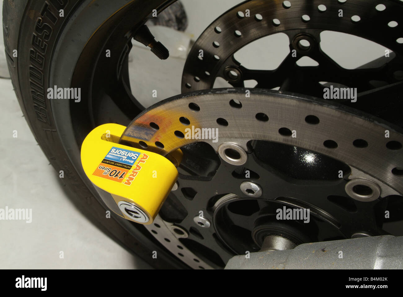 Motorbike disc lock hi-res stock photography and images - Alamy
