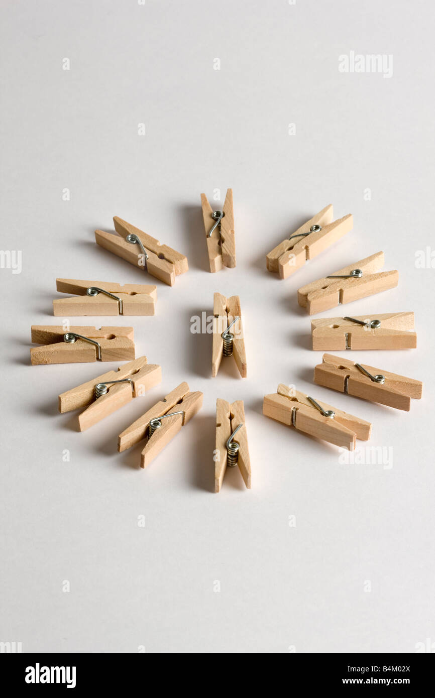 Miniature Clothes Pegs Stock Photo Alamy