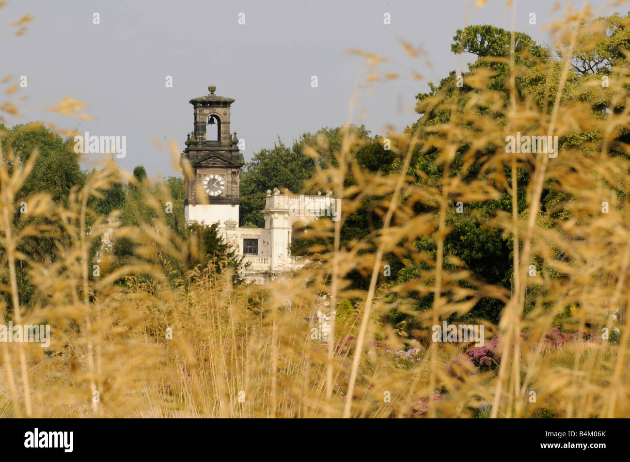 Trentham Gardens Clock Tower Stock Photo Alamy