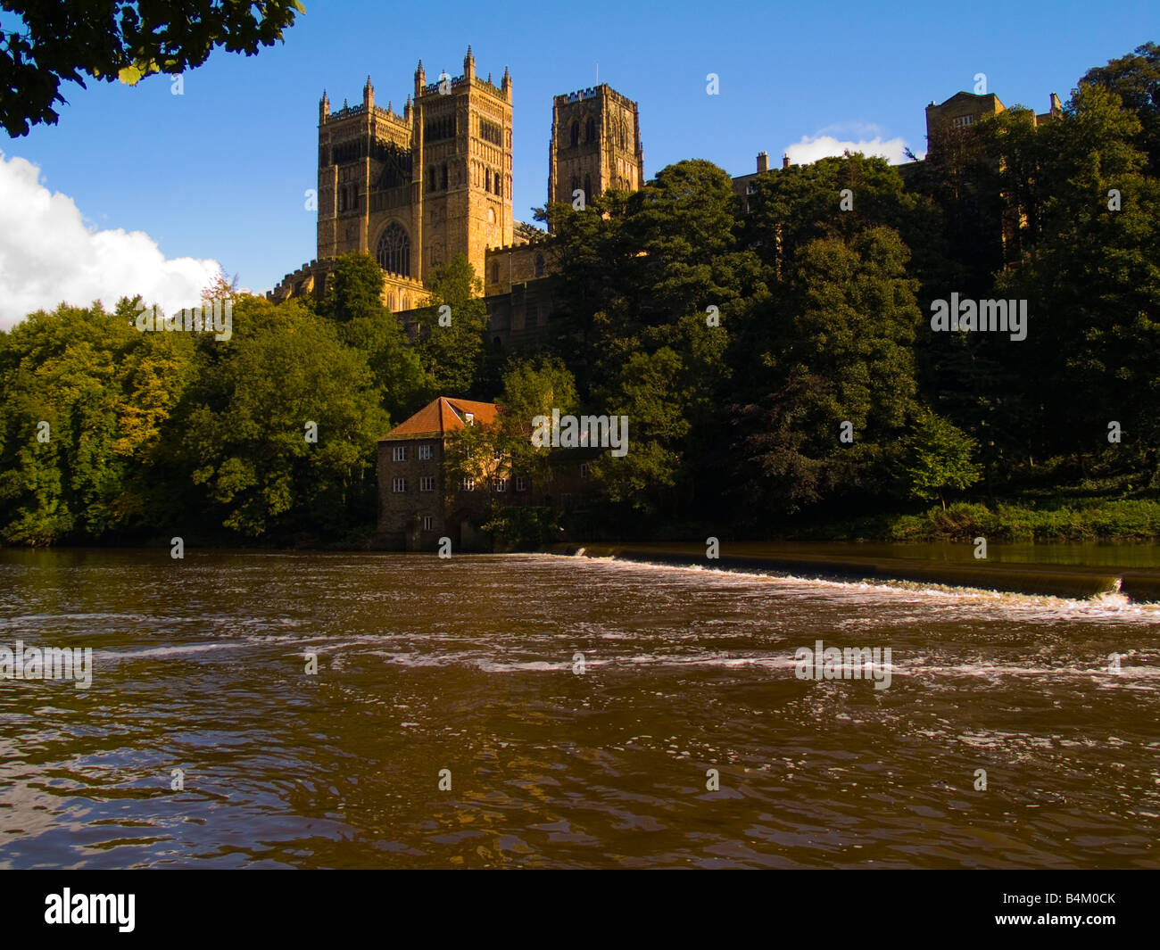 Durham Cathedral, World Heritage Site, from the River Wear Stock Photo