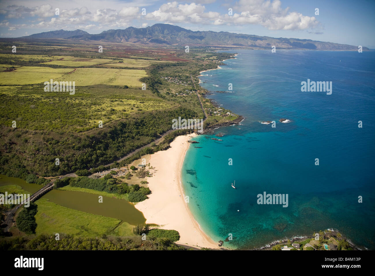 Waimea Bay North Shore Oahu Hawaii Stock Photo