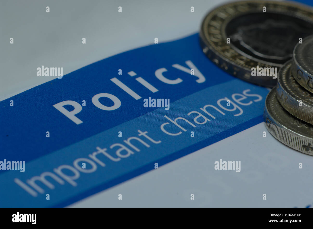 Insurance policy form Stock Photo Alamy