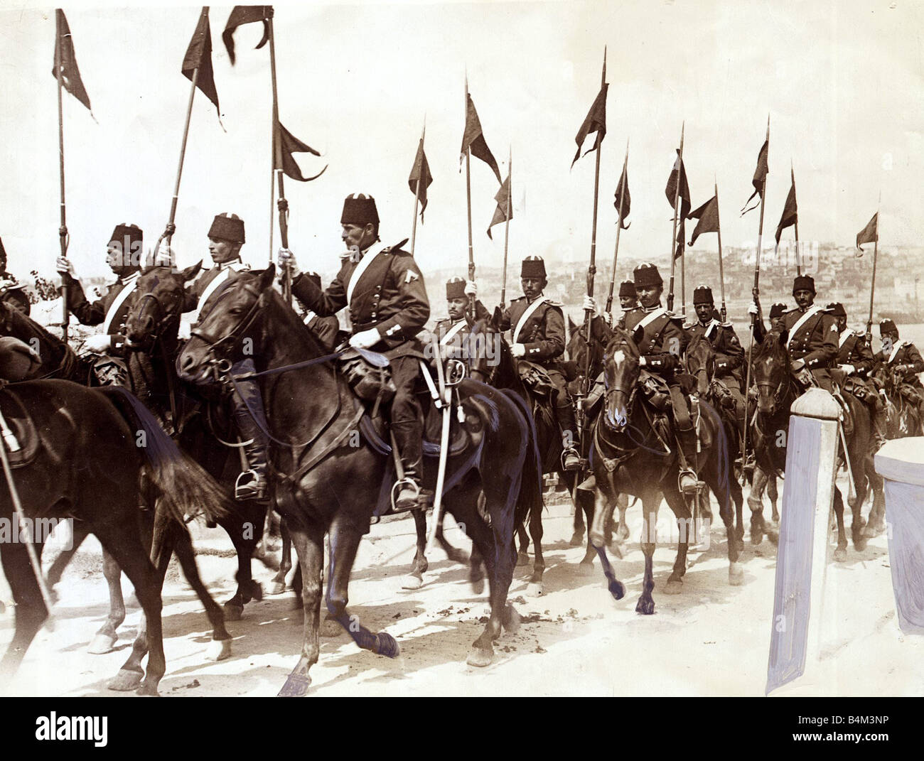Turkish Cavalry in Constantinople Balkans War 1912 October 1912 Stock Photo