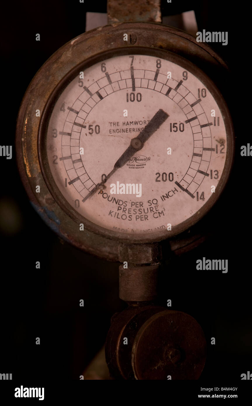 Old pressure gauge Stock Photo Alamy