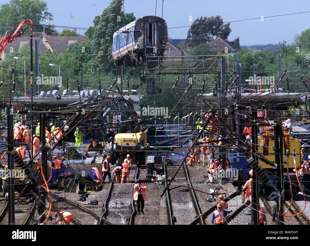 Potters Bar Rail Crash Train Accident The last of the carriages is