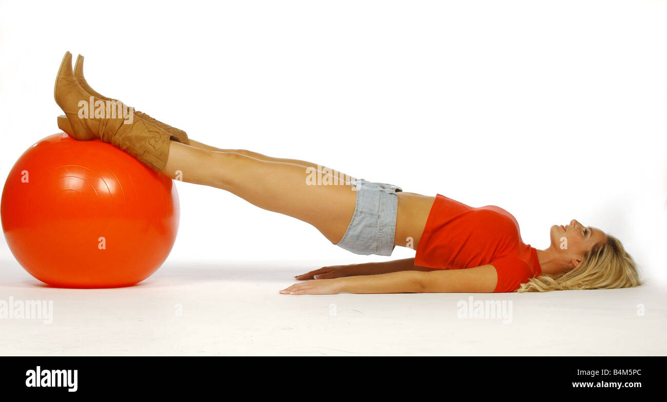 Daisy Duke exercise routine August 2005 Stock Photo Alamy