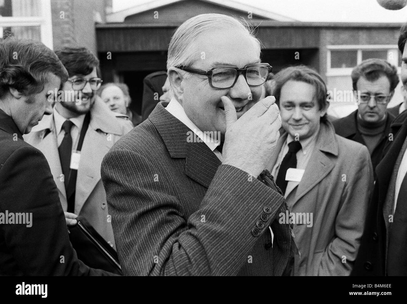 The Prime Minister James Callaghan May 1979 after casting his vote at a