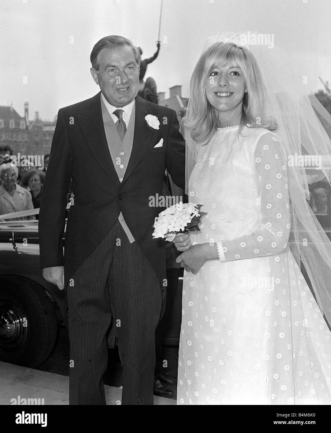 Prime Minister James Callaghan MP August 1967 with his daughterJulia at her wedding Mirrorpix Stock Photo