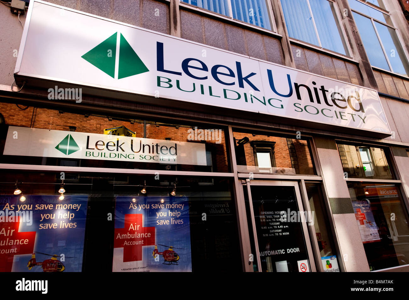 Leek United Building Society Branch. FOR EDITORIAL USE ONLY Stock Photo
