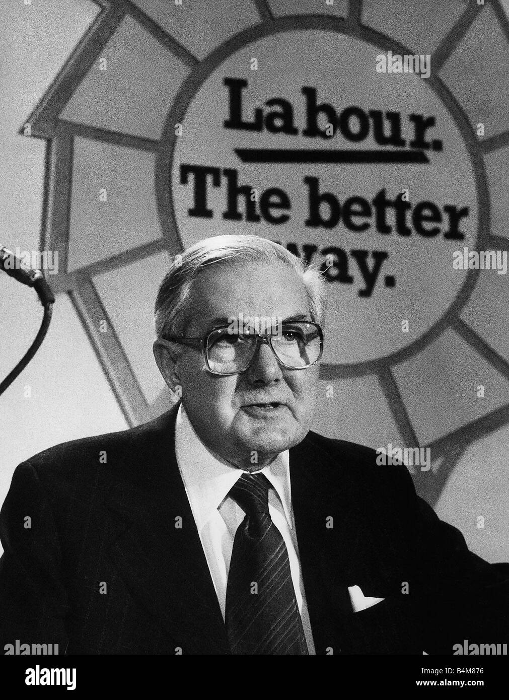 James Callaghan Labour leader and Prime Minister during General Election campaign April 1979 Stock Photo