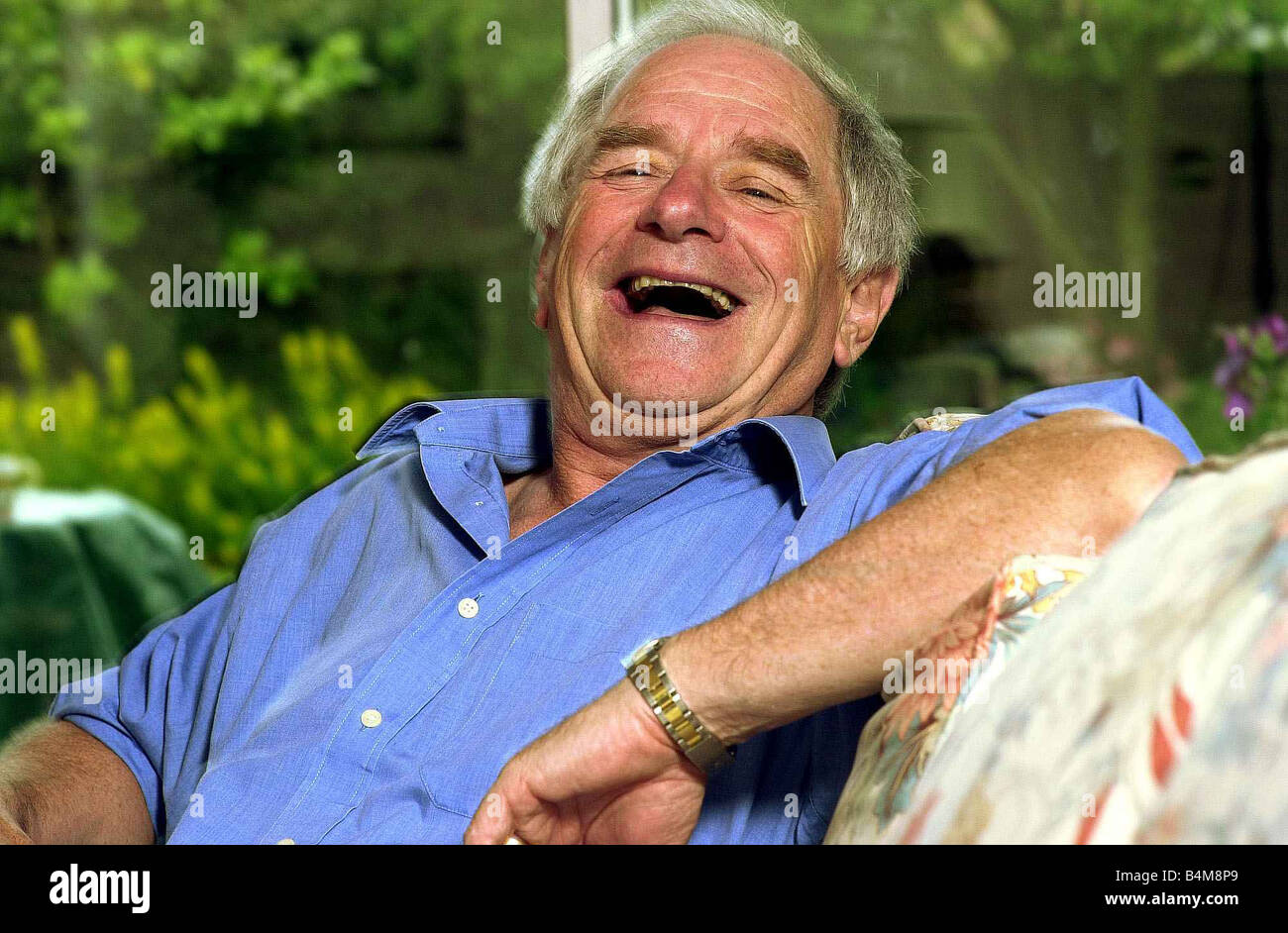 TV presenter Johnny Ball at his home in Buckinghamshire July 2002 Stock ...