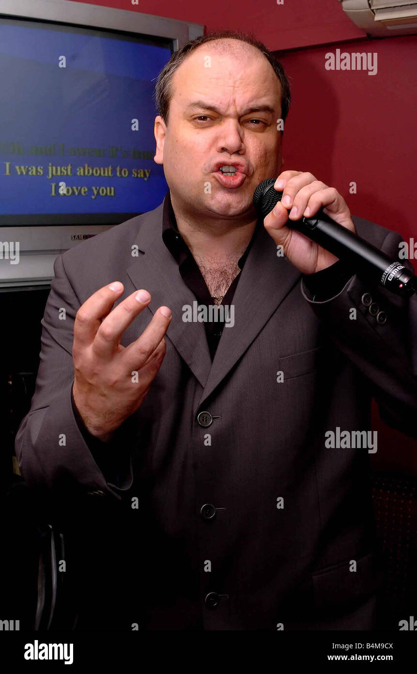 Actor and TV Presenter Shaun Williamson sings Meatloaf karaoke singing
