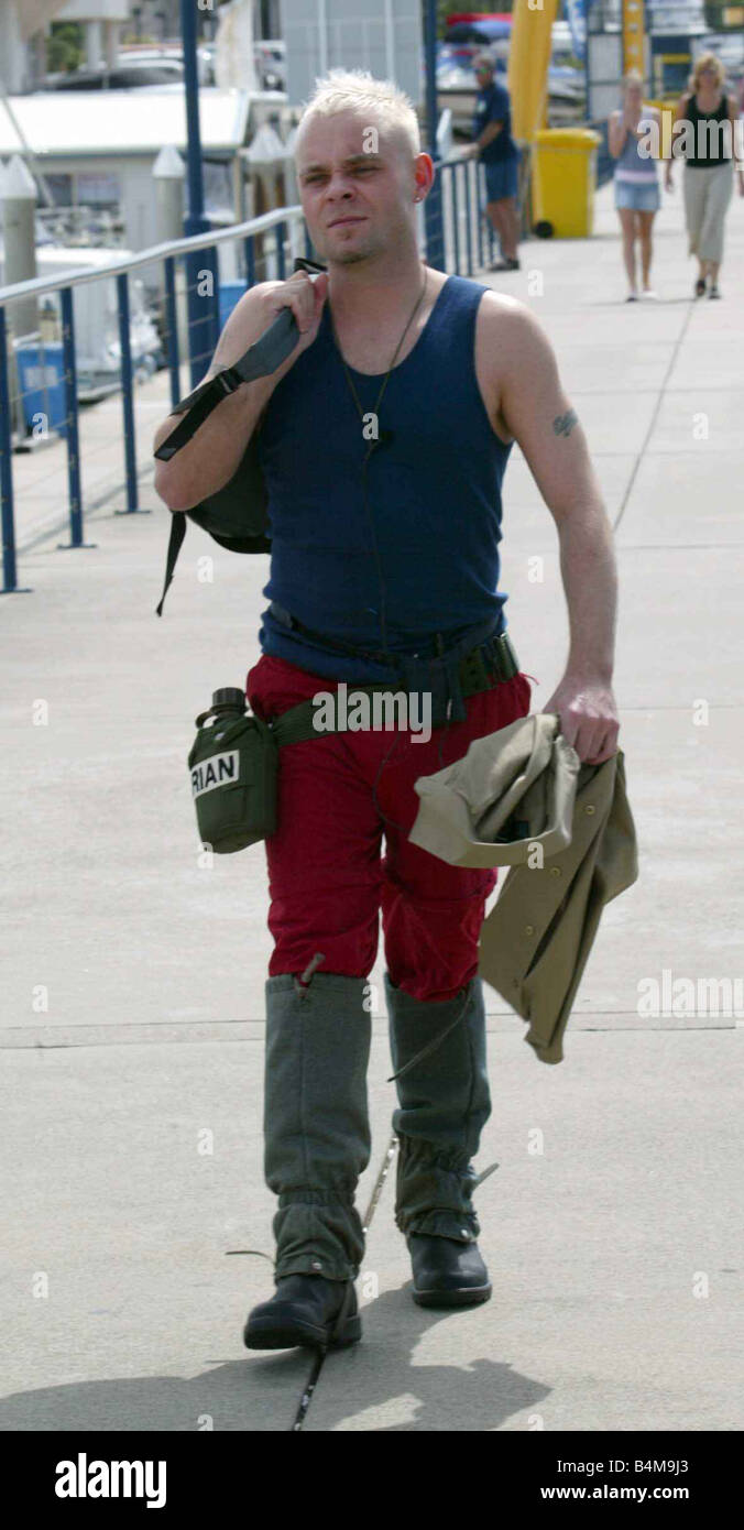 Brian Harvey in Im a celebrity get me out of here TV Programme November  2004 Australia contestant Brian harvey in tears as he hears of his  grandmothers death he decided to carry