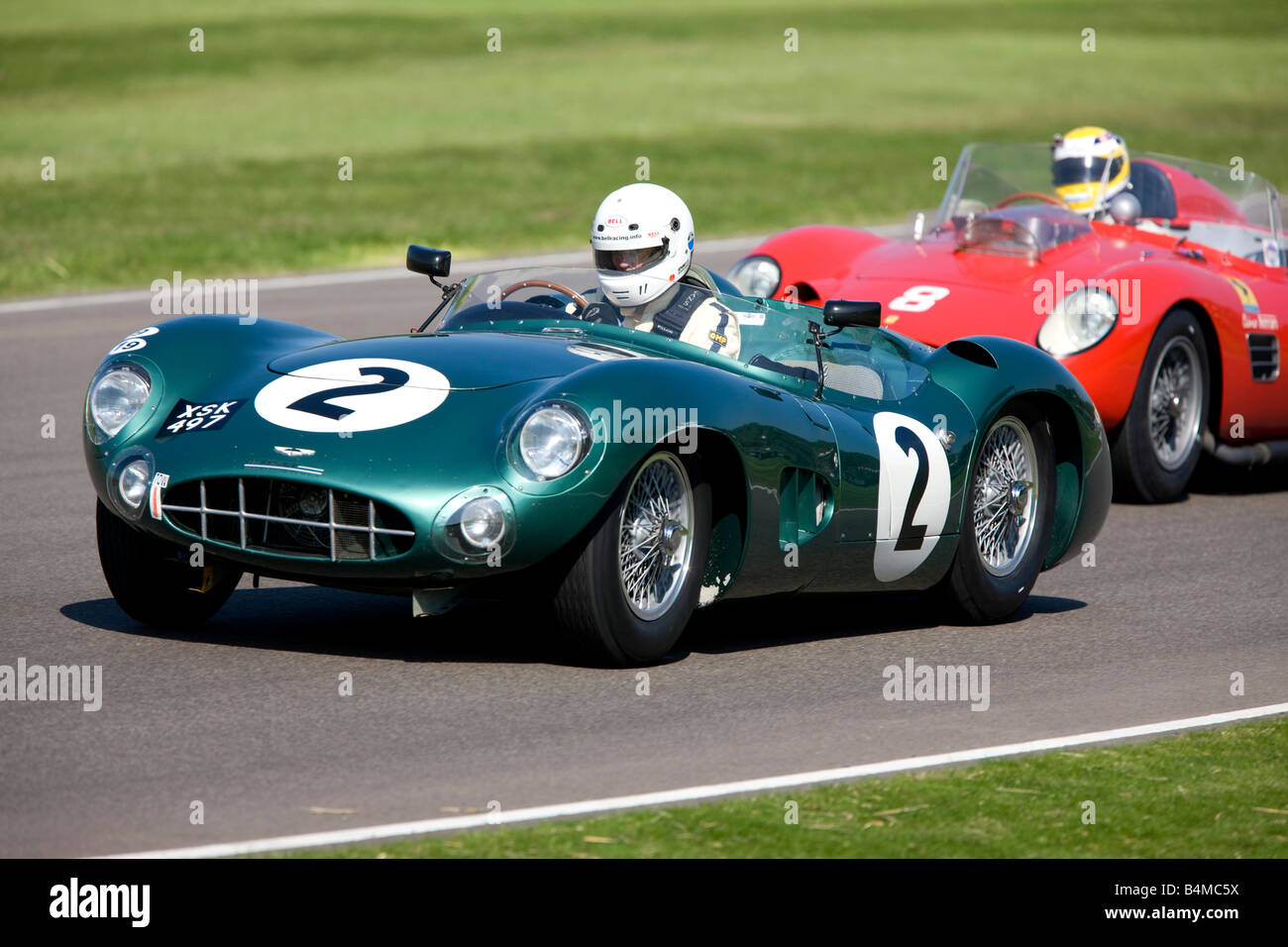 classic cars racing at goodwood revival Stock Photo Alamy