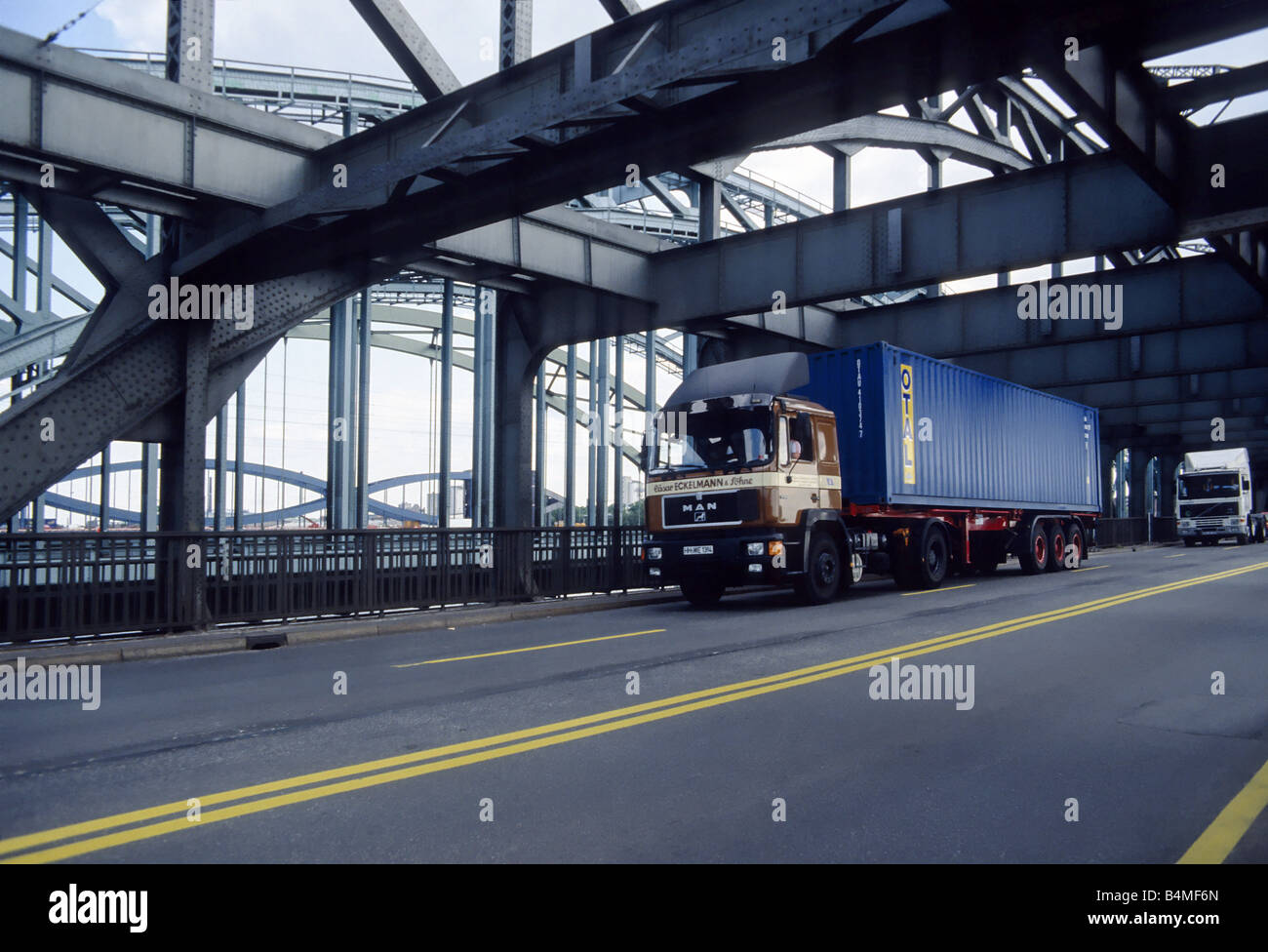 Container Haulage in the Port of Hamburg Stock Photo - Alamy