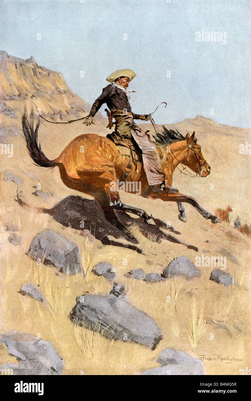 Frederic remington bronco hi-res stock photography and