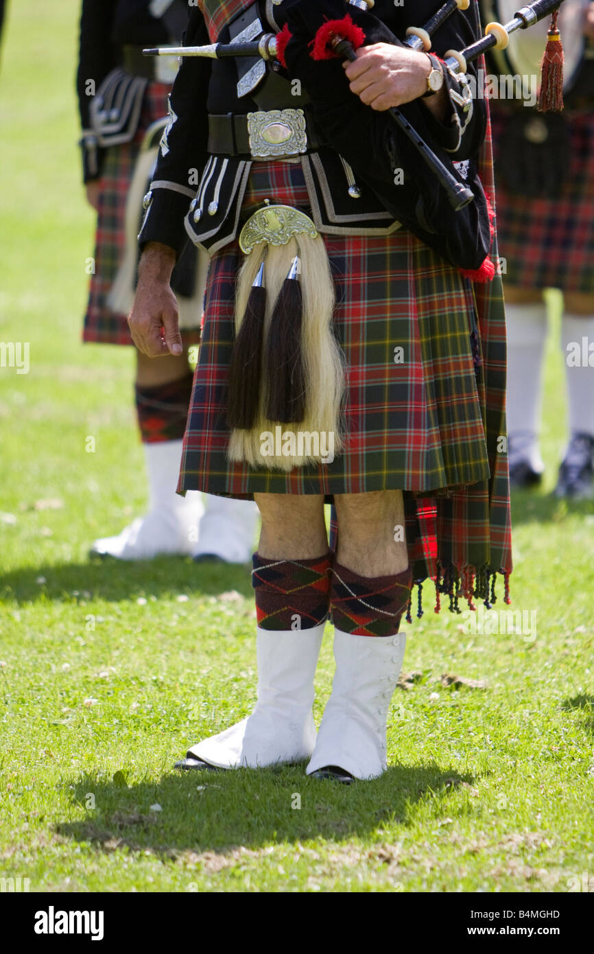 Kilts, sporrens and spats. Harpenden Highland Gathering 2008 Stock Photo