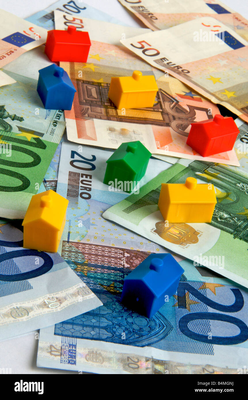 Housing market costs in Europe Stock Photo