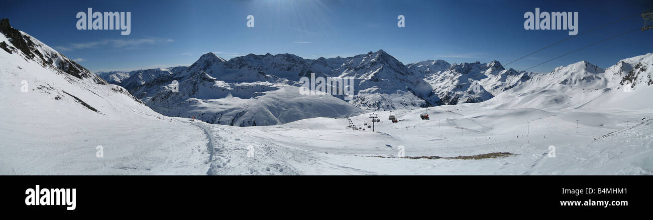 winterpanorama from tirol austria Stock Photo