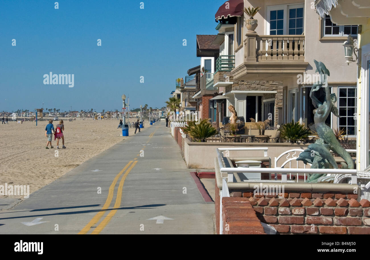 balboa peninsula beach residential Strand houses home newport beach orange county, california ca