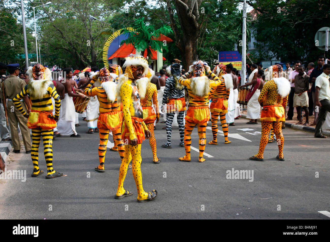 Puli Kali ( Tiger Dance) of Kerala,India Stock Photo