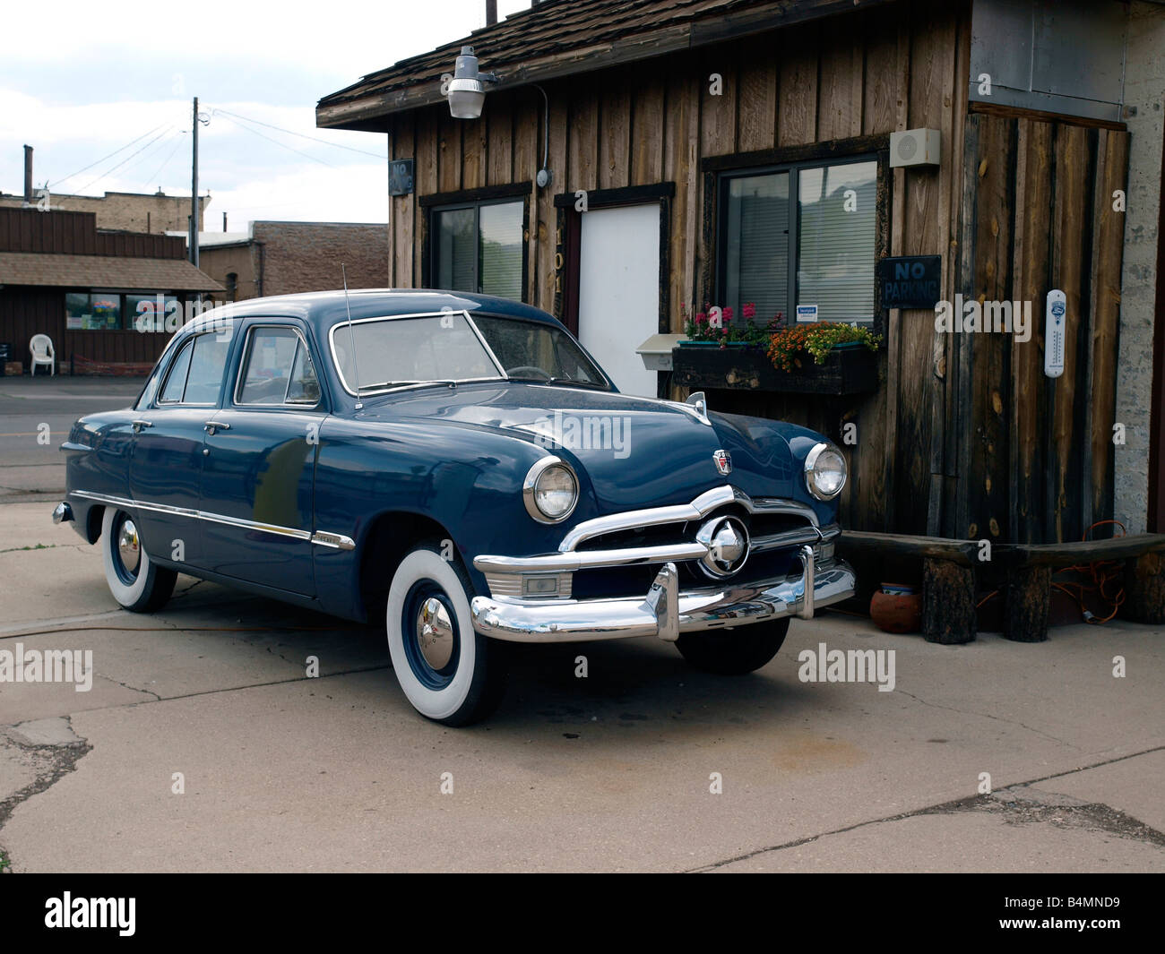 Classic 1950's Ford Sedan at the Route 66 Gas Station Museum Williams Arizona Stock Photo