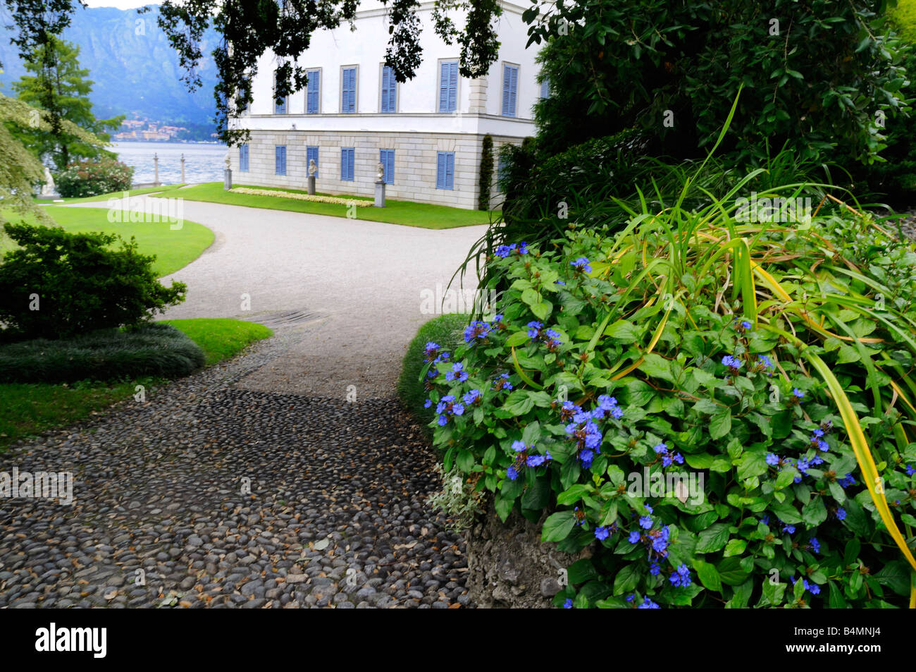 Villa Melzi on Lake Como in Italy Stock Photo