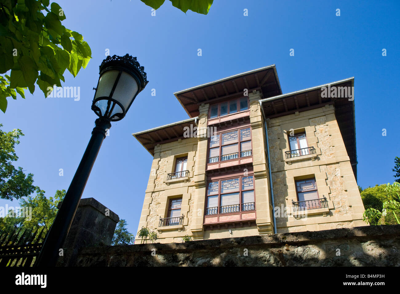 Architectural style in Guernica, Spain Stock Photo