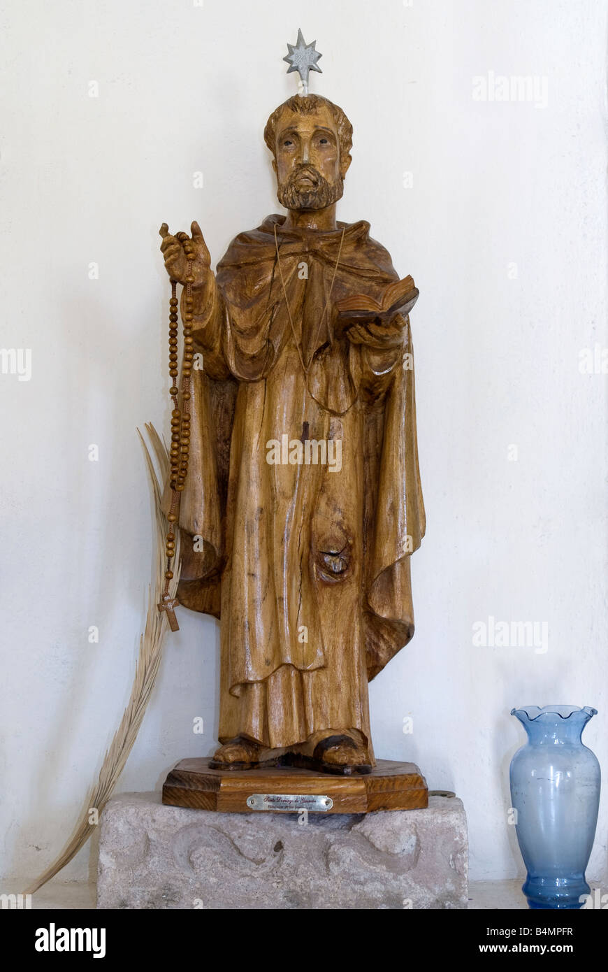 Santo Domingo de Guzman statue at Mision Santa Gertrudis Baja California Mexico Stock Photo