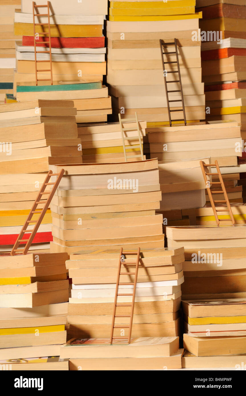books ladders Stock Photo Alamy