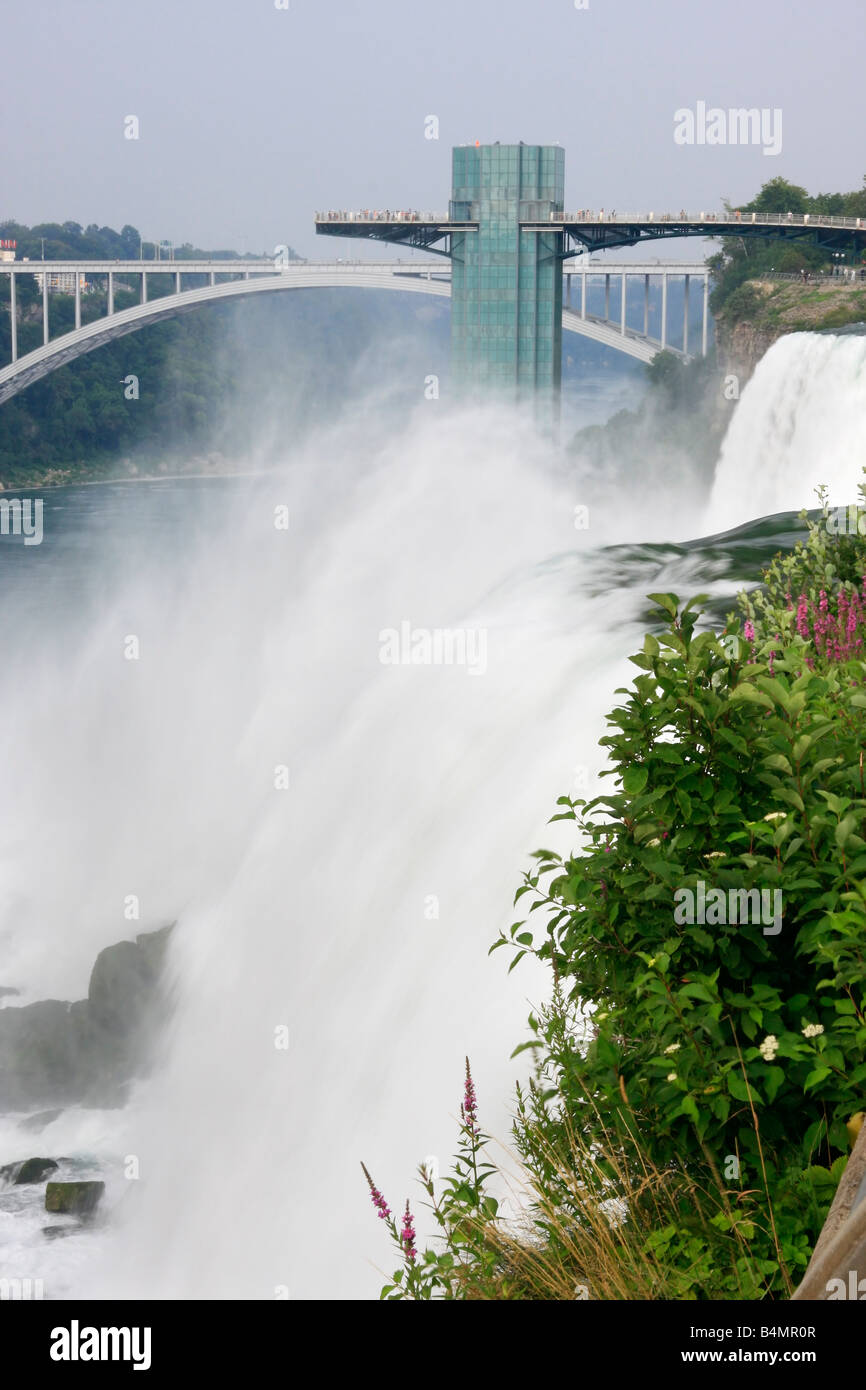 The Observation Tower at Prospect Point Park Niagara Falls from American side in USA hi-res Stock Photo