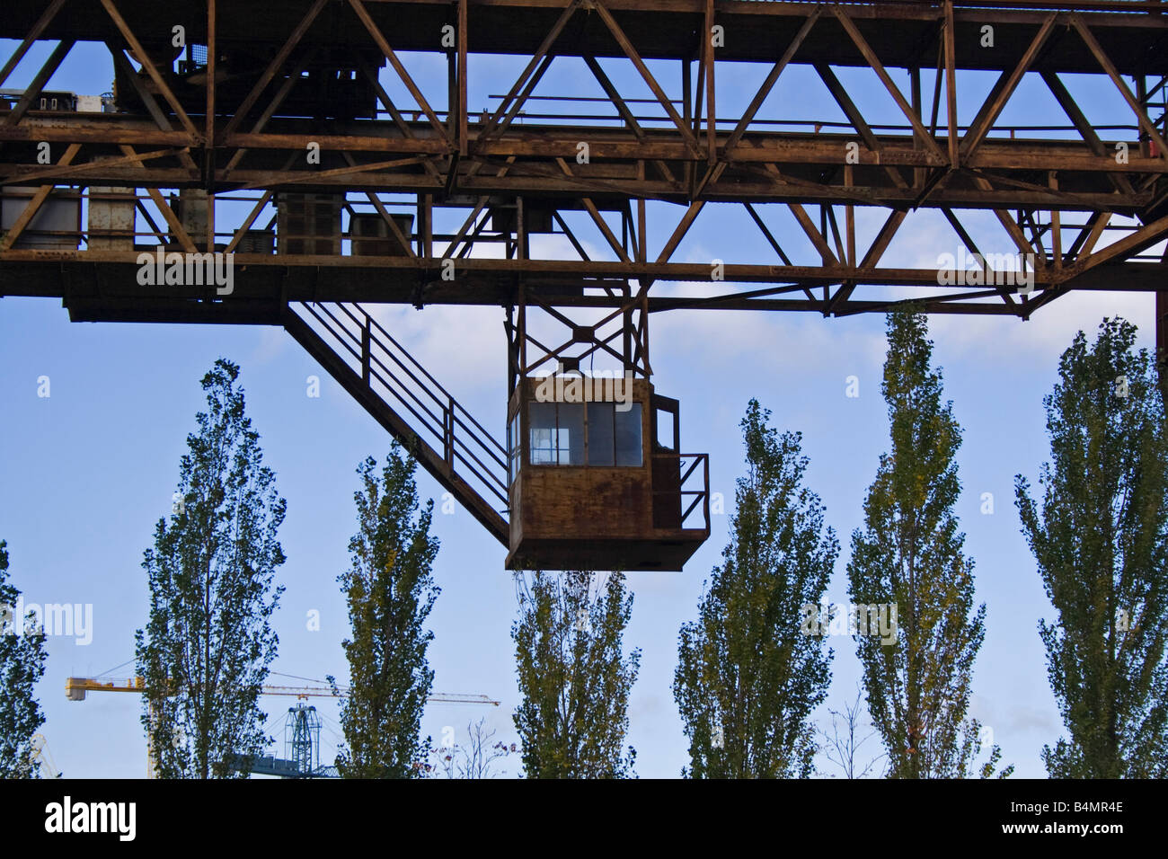a disused gantry crane at the magna science centre Stock Photo
