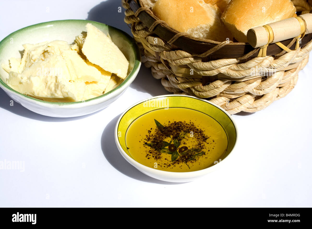 Olive oil and cheese Stock Photo Alamy