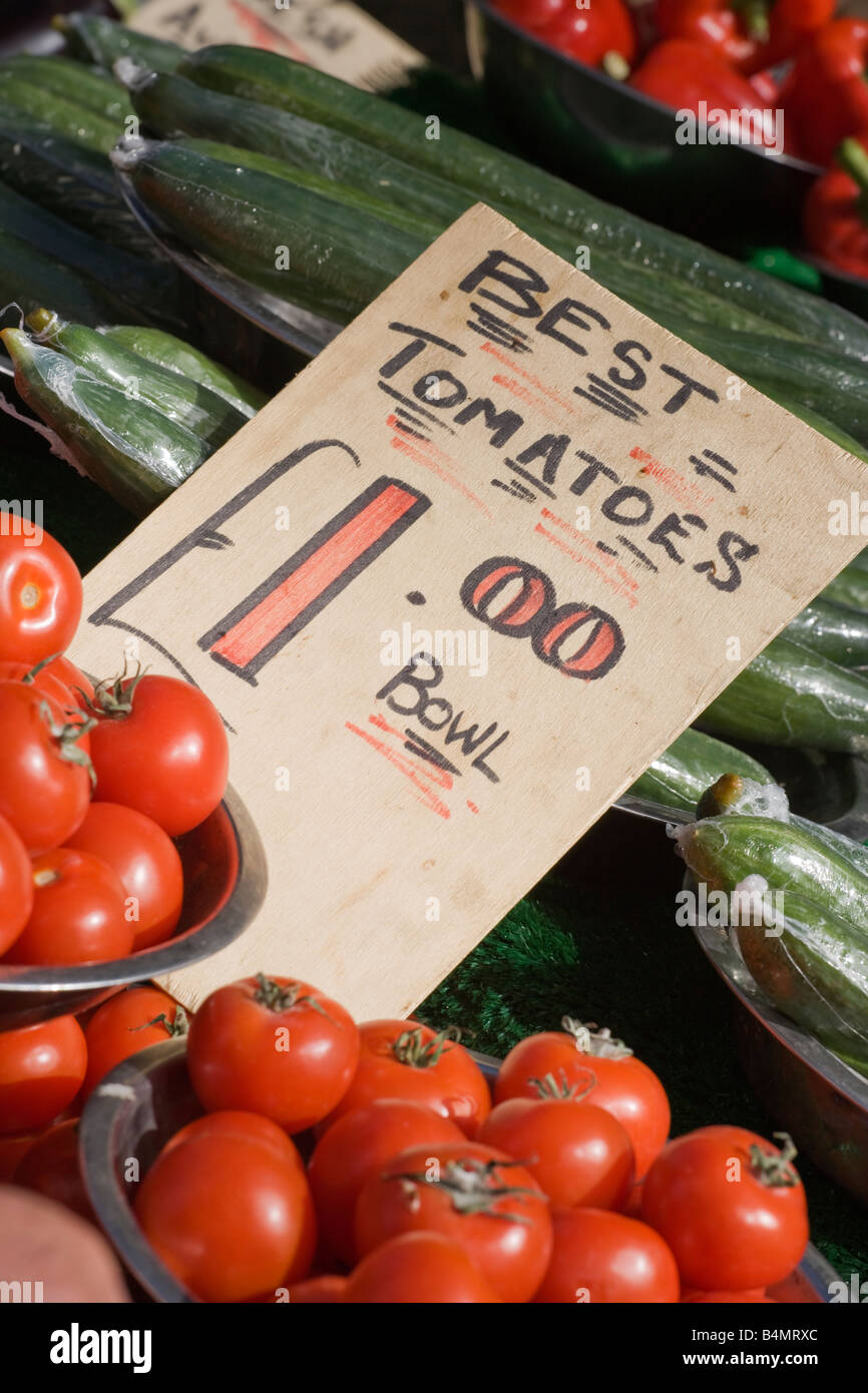 price inflation food market economy vegetable Stock Photo