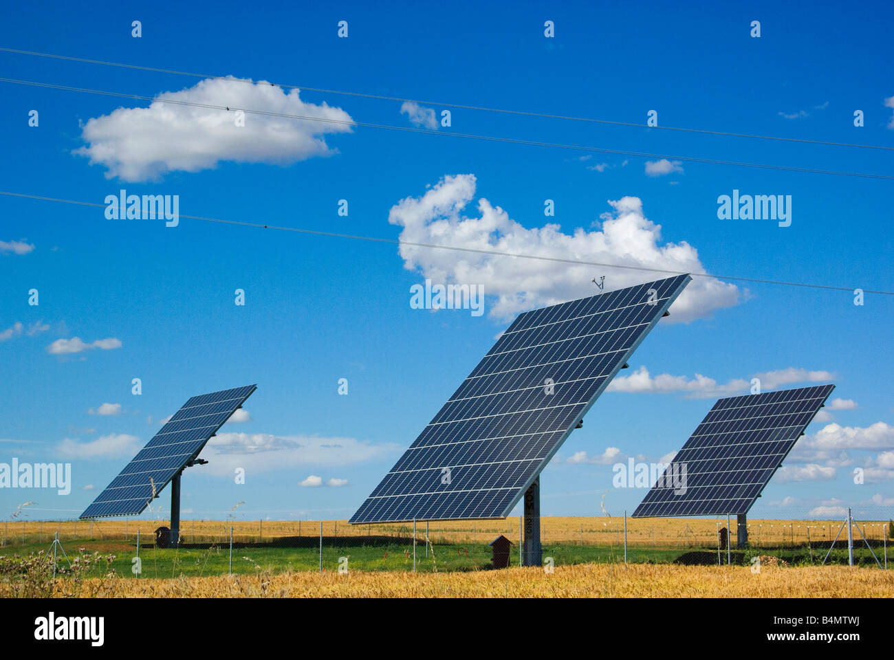 Solar  power Energy panels Stock Photo