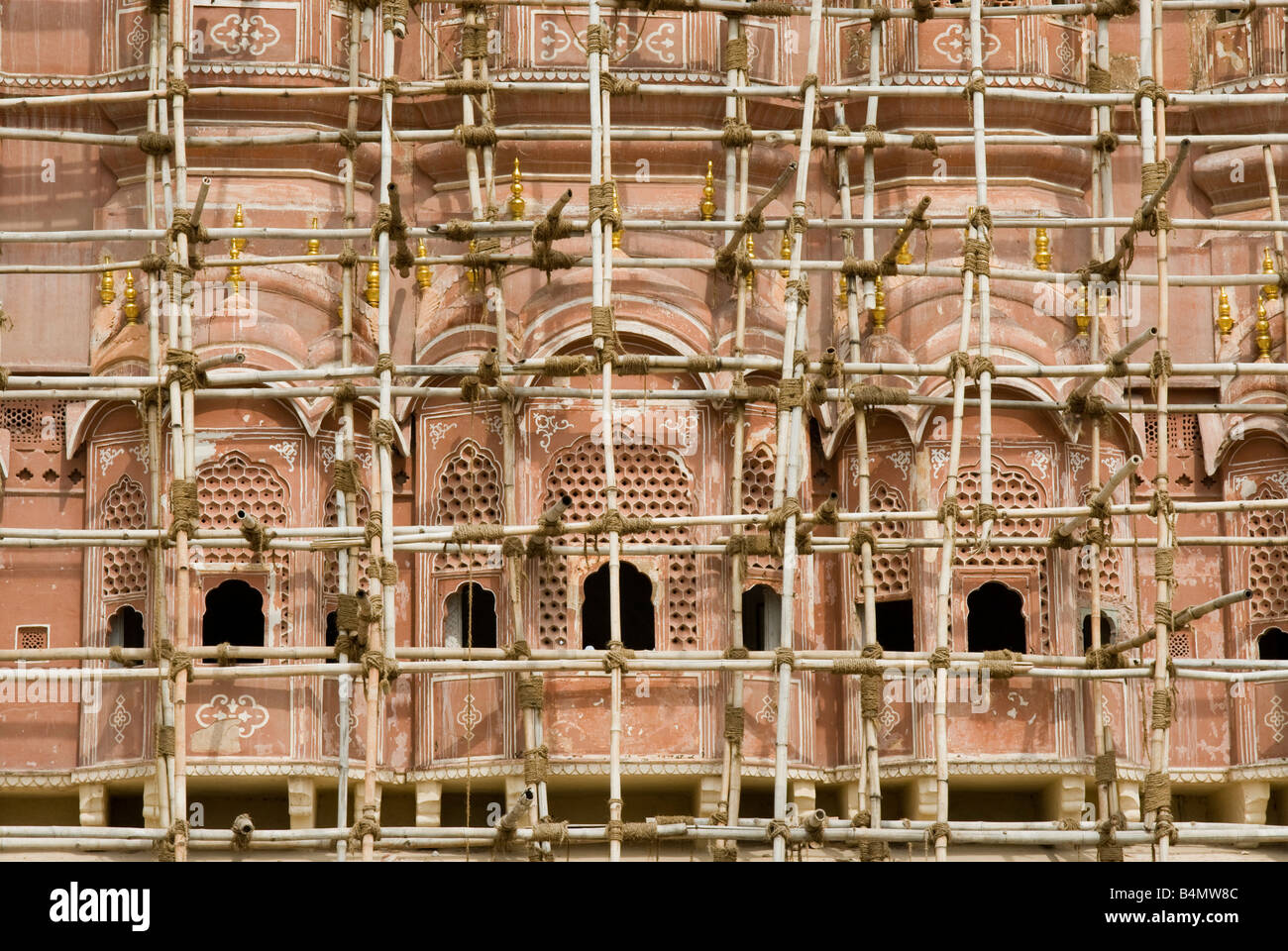 India Rajasthan Jaipur Hawa Mahal Palace Stock Photo