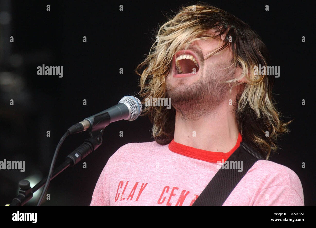 T in the Park music festival July 2003 Biffy Clyro on the Main Stage Stock  Photo - Alamy