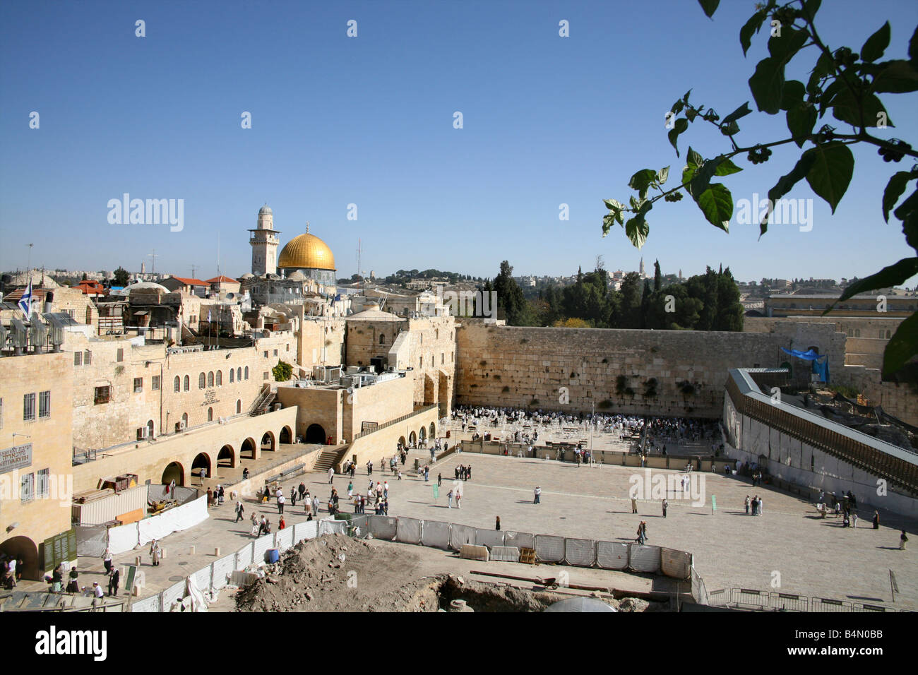 The Western wailing wall in Jerusalem Stock Photo